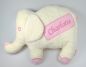 Preview: individuelles Geschenk zur Geburt - Elefantenkissen mit Namen rosa