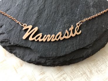 "Namaste" - Kette, 925er Sterling-Silber, rosévergoldet